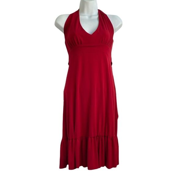 Thirty Three Red Halter Swing Dress - Picture 1 of 4